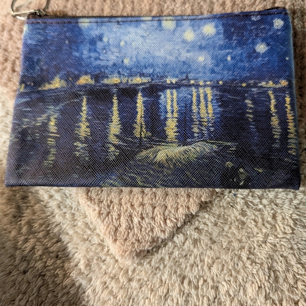 "Starry Night Over The Rhone" Van Gogh Inspired Pouch
